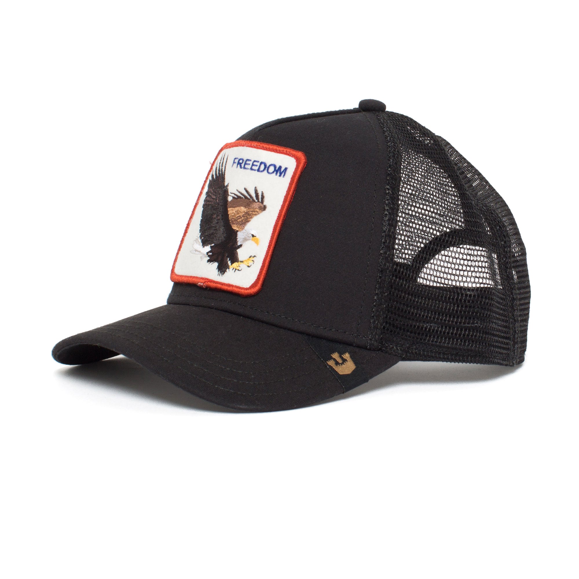 The Freedom Eagle Black Trucker Cap