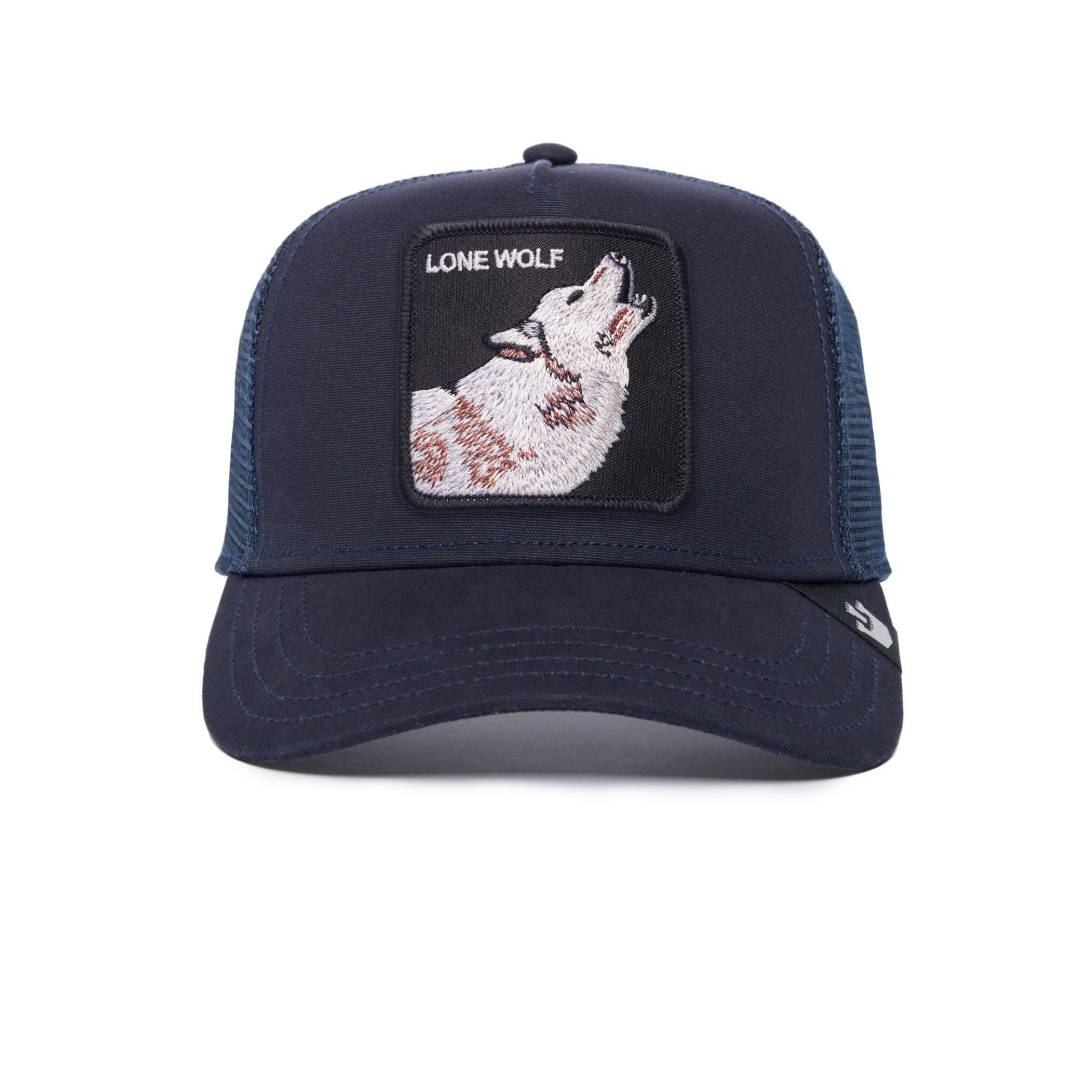 The Lone Wolf Navy Trucker Cap