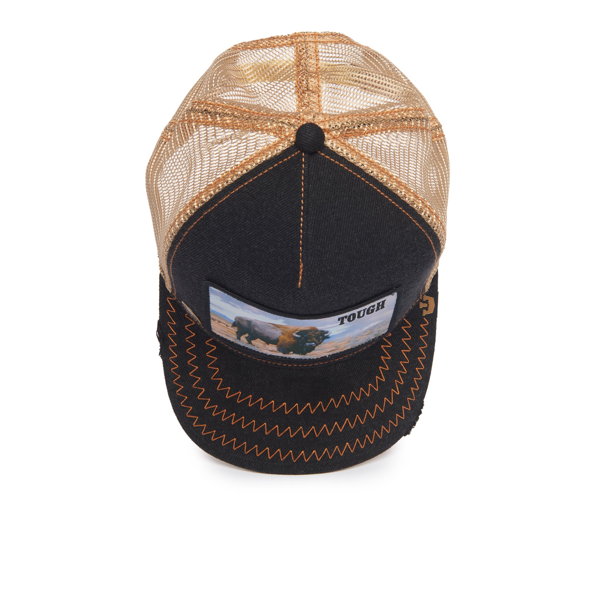 Tough Black Trucker Cap