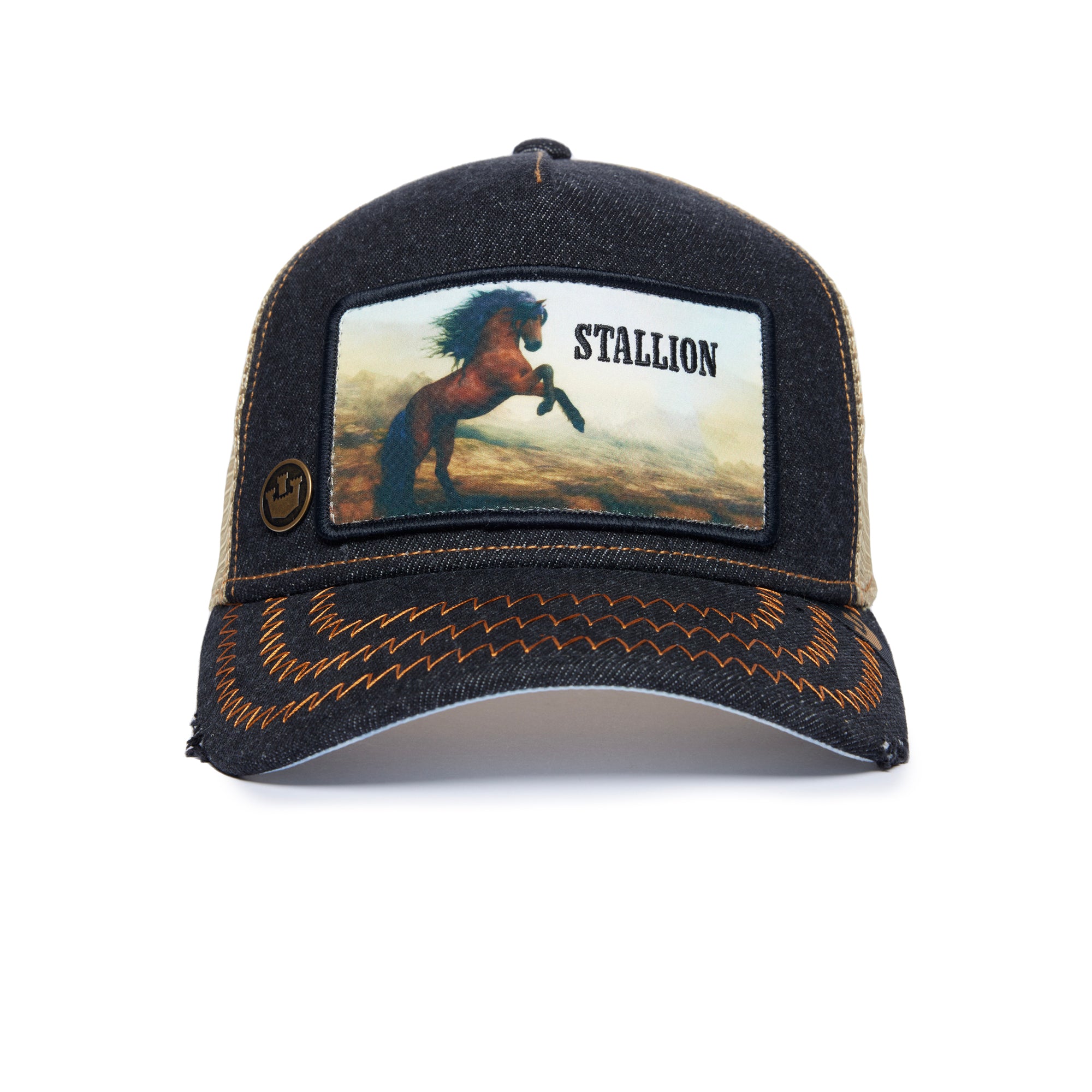 The Stallion Charcoal Trucker Cap