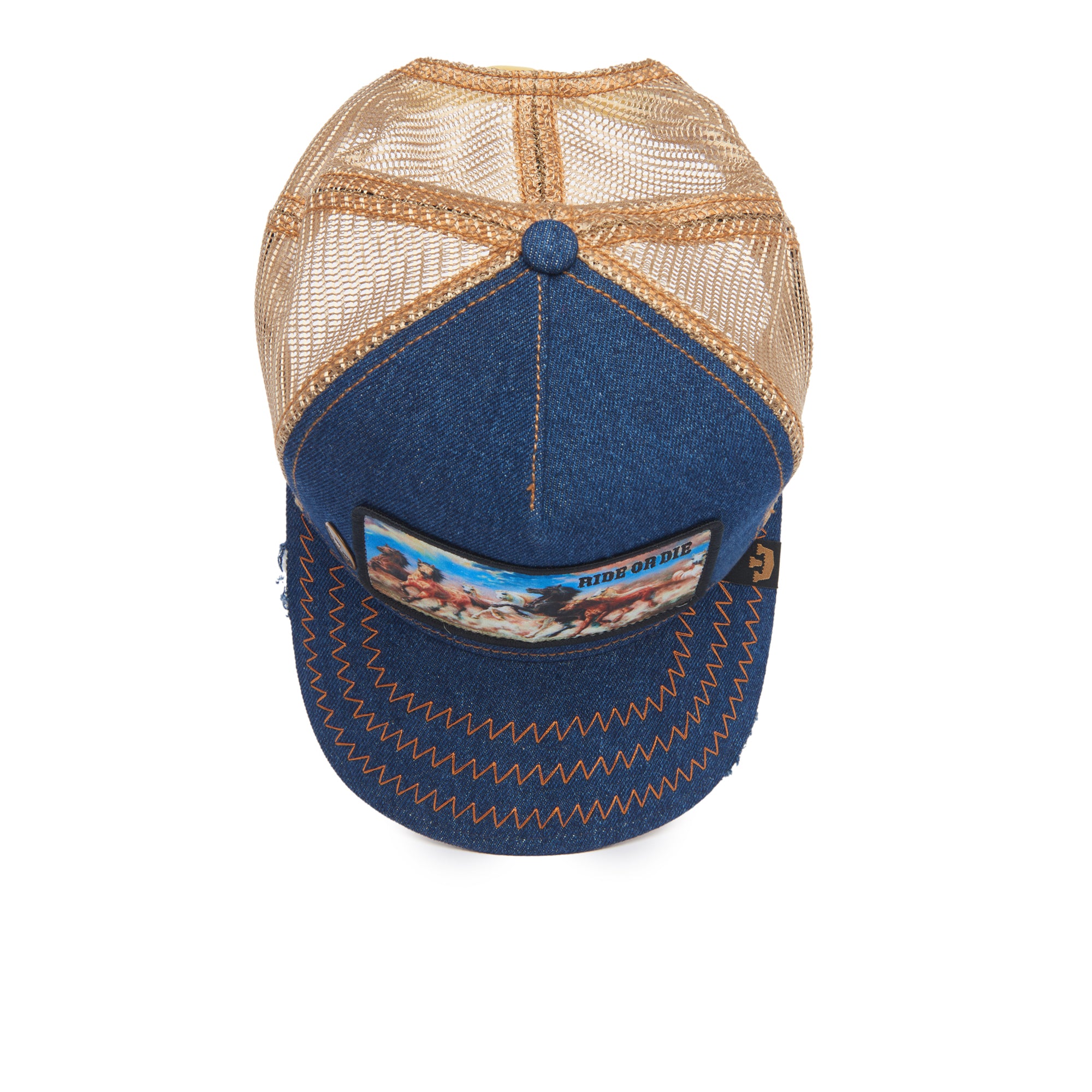 Ride Or Die Denim Trucker Cap