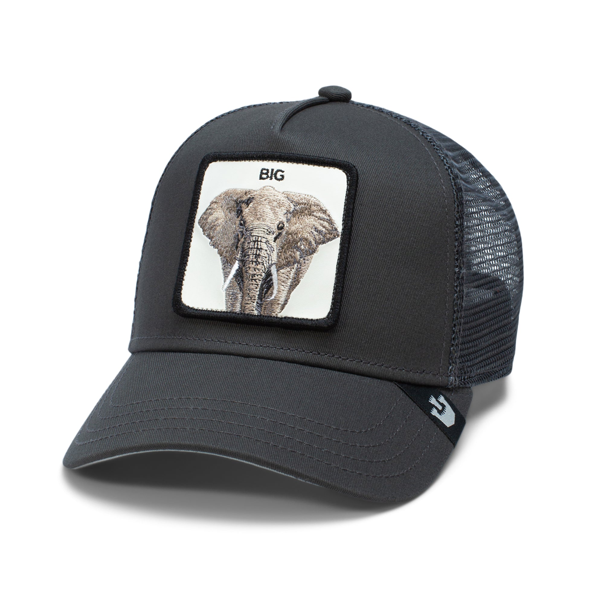 The Big Elephant Charcoal Trucker Cap