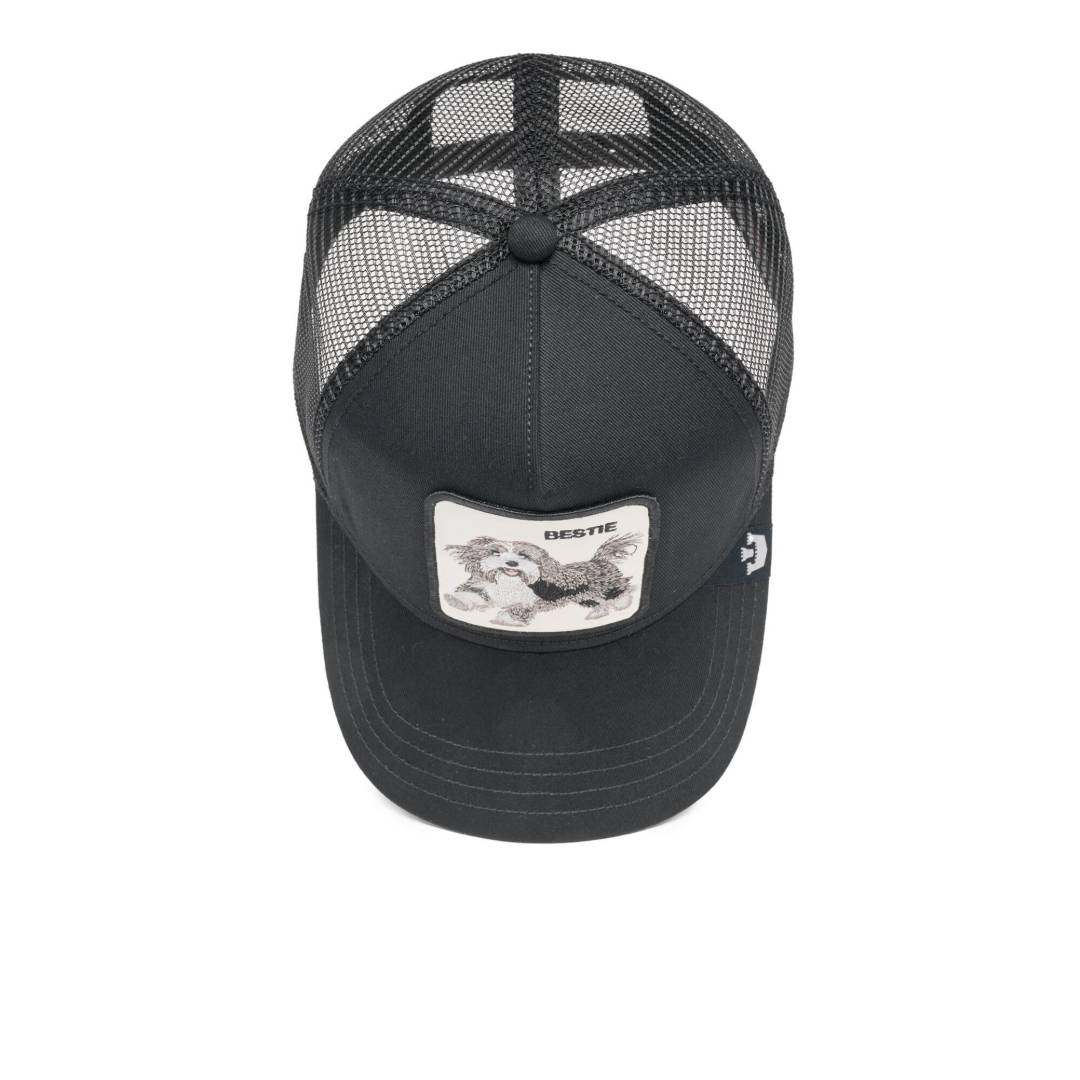 The Bestie Dog Black Trucker Cap