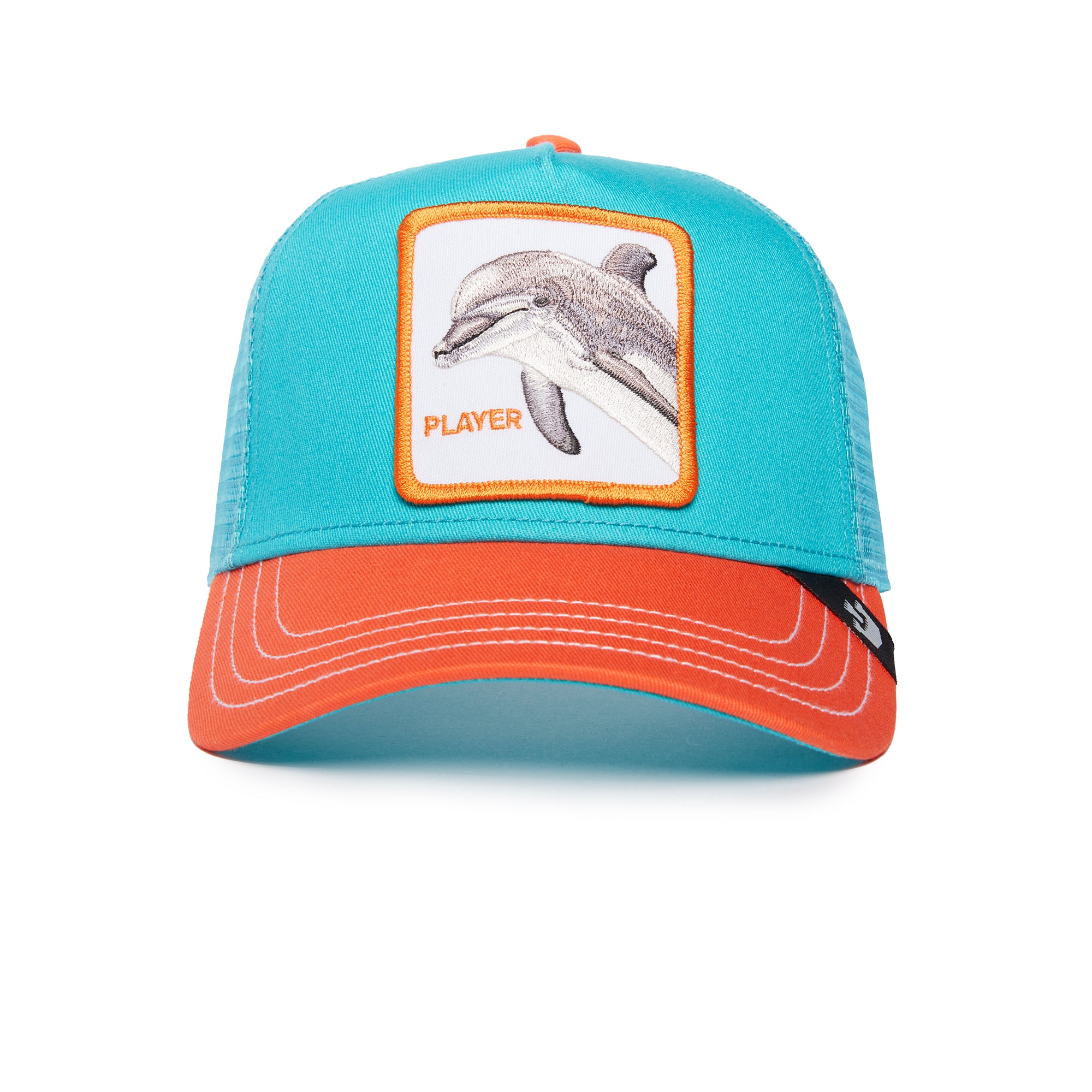 The Player Dolphin Turquoise Trucker Cap