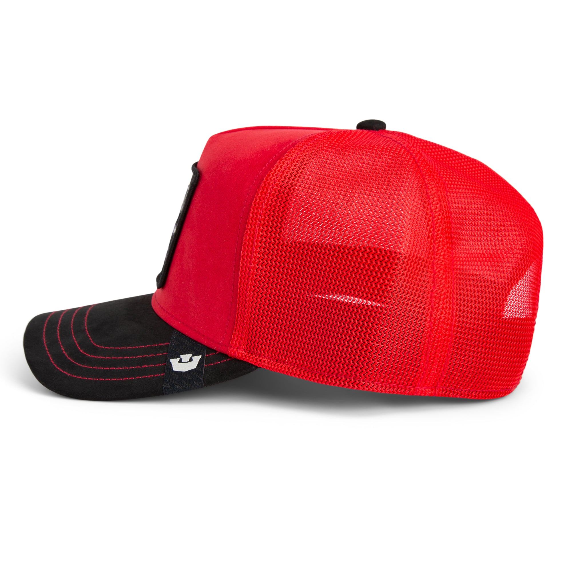 Suede Buffalo Red Trucker Cap