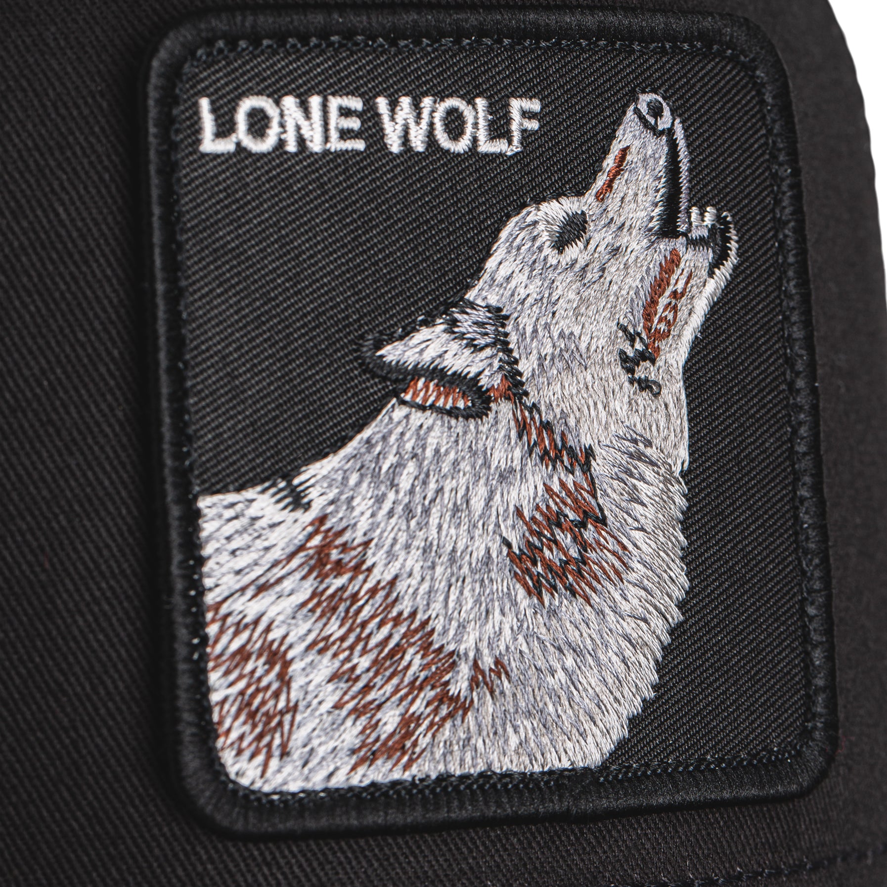 Lone Wolf Black Trucker Cap