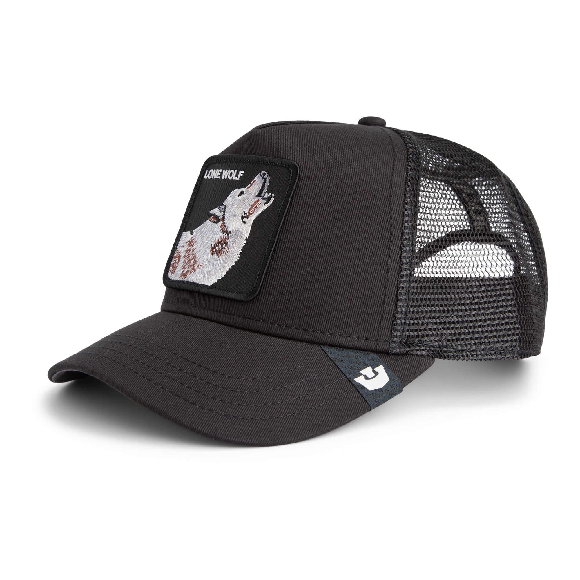 Lone Wolf Black Trucker Cap
