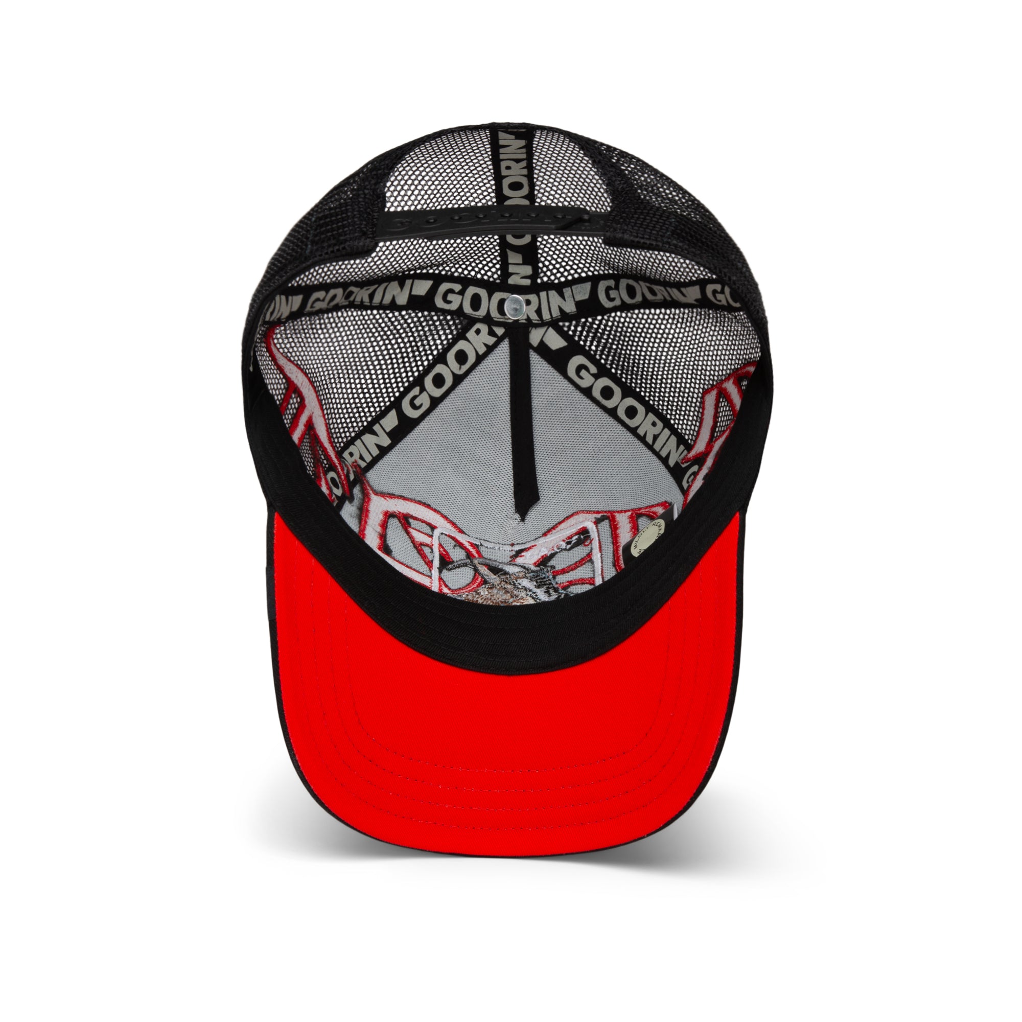 Old English Goat Black Trucker Cap