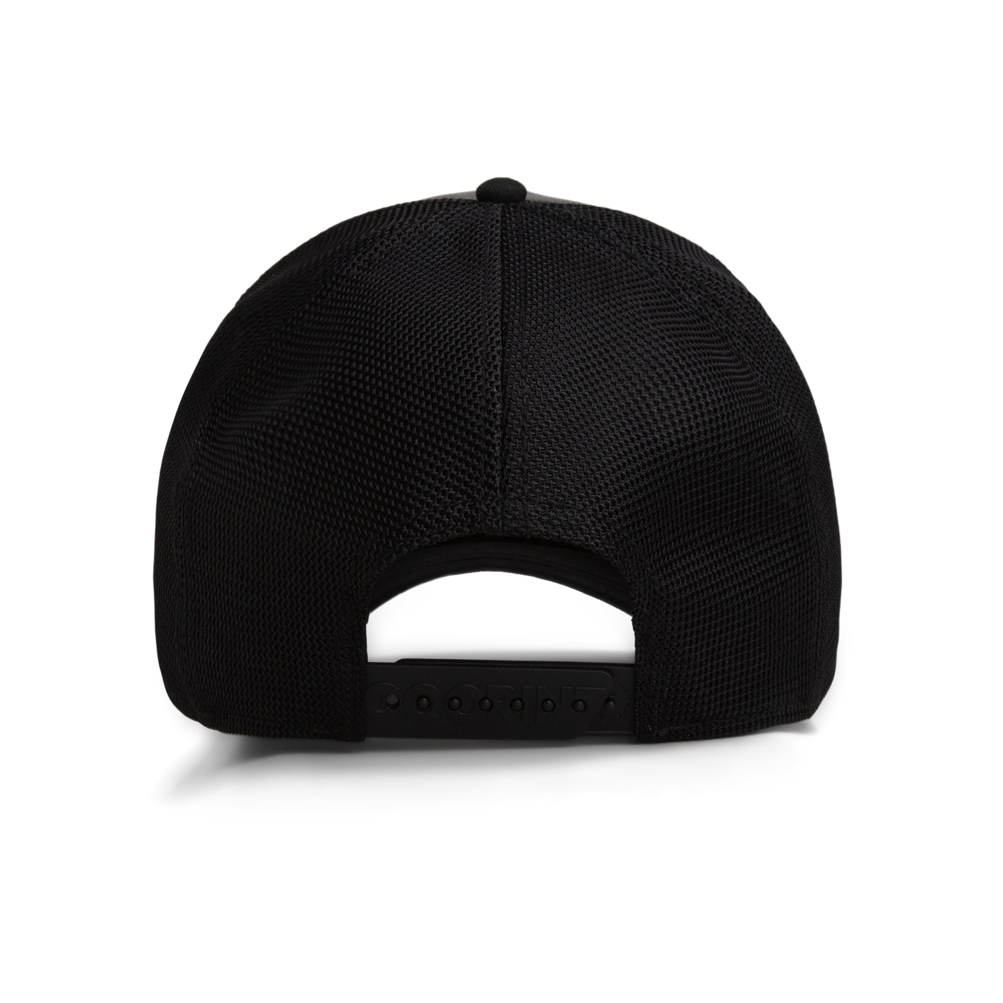 Faux Leather Panther Black Trucker Cap