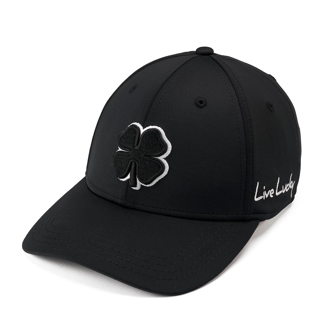 Premium Clover 2 Black Snapback Cap