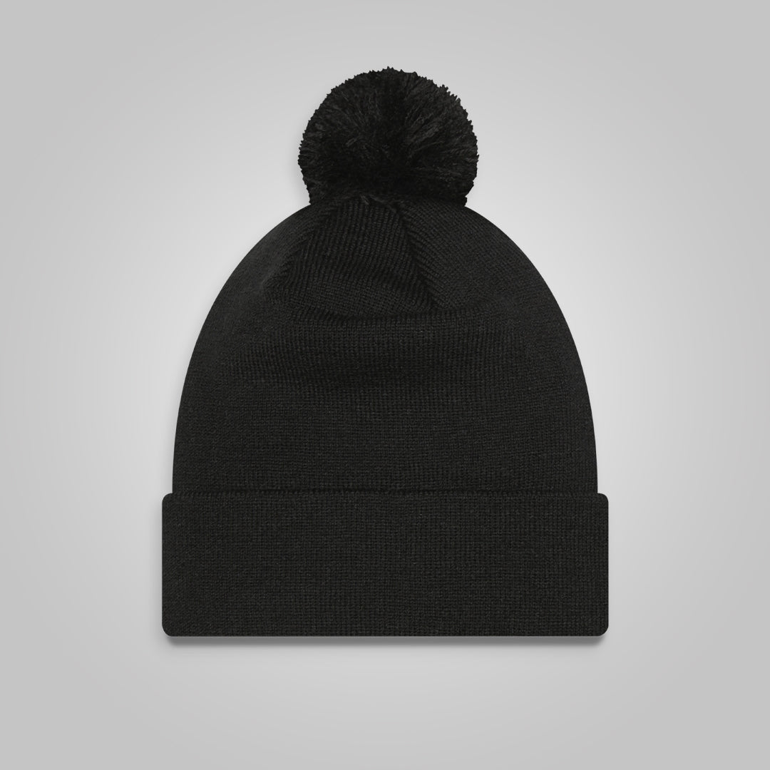 New York Yankees Infill Black Bobble Beanie Hat