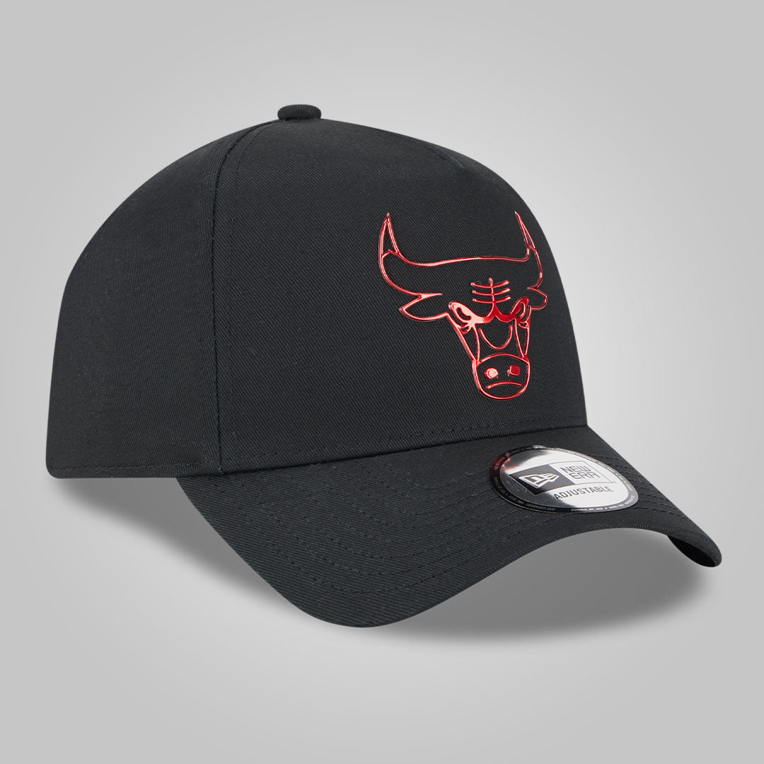Chicago Bulls Foil Pack Black A-Frame Trucker Cap