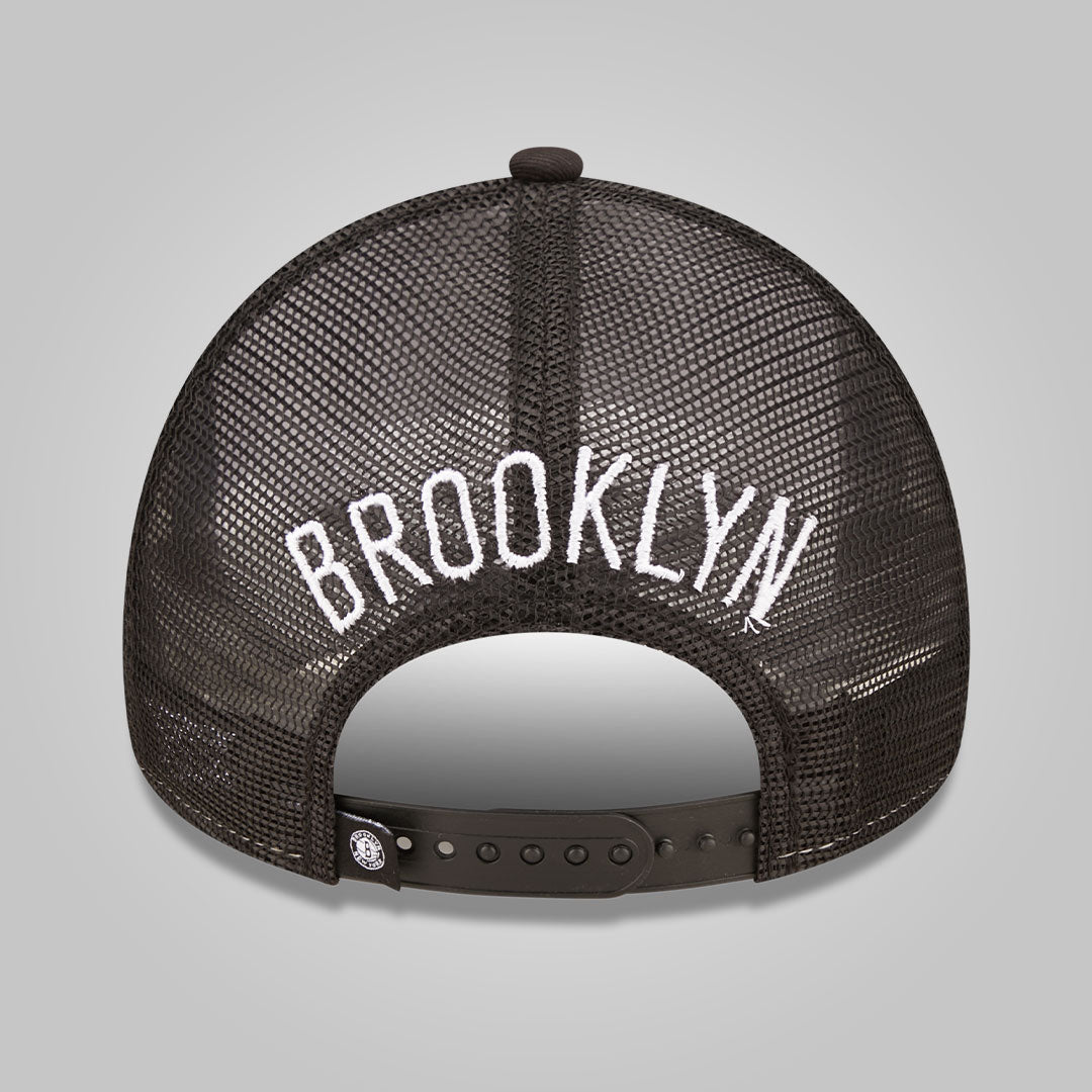 Block Brooklyn Nets Team Color White A-Frame Trucker Cap