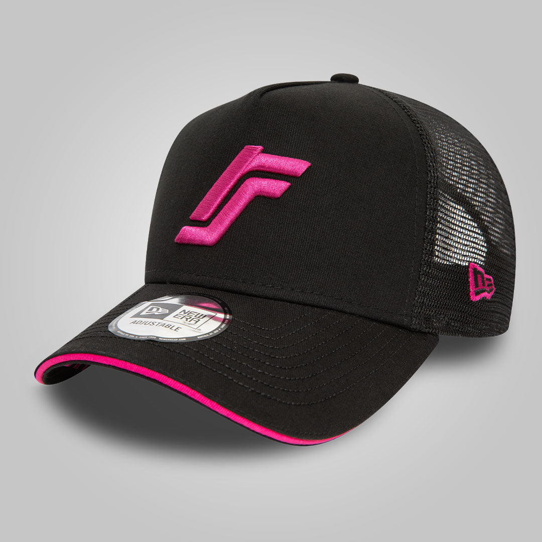 RS: Pop Color Black Trucker Cap