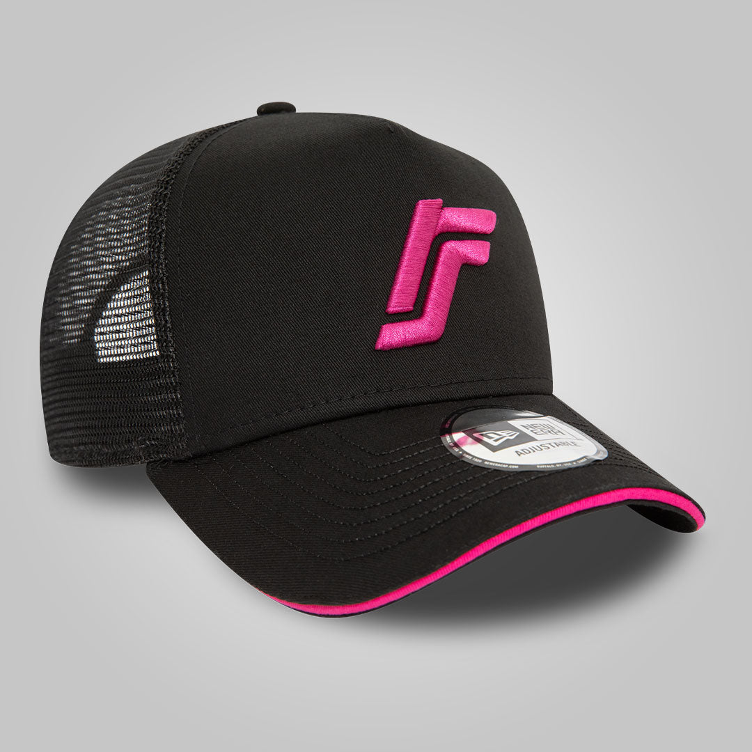 RS: Pop Color Black Trucker Cap