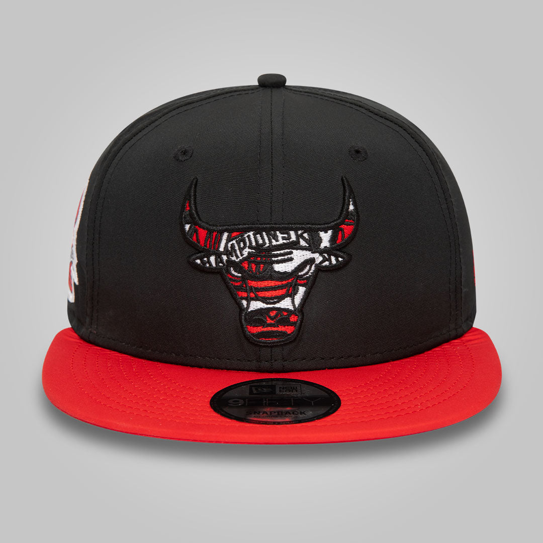 Chicago Bulls Infill Black 9FIFTY Snapback Cap