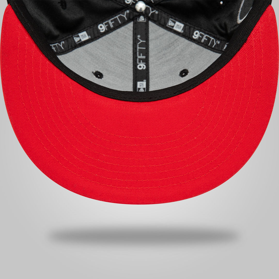Chicago Bulls Infill Black 9FIFTY Snapback Cap