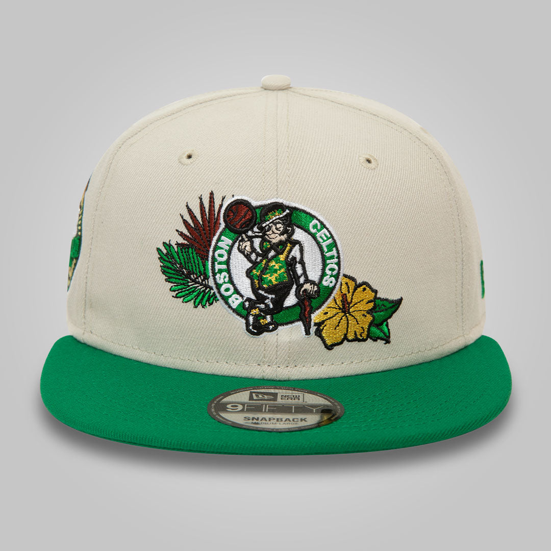 Boston Celtics NBA Floral Stone 9FIFTY Snapback Cap