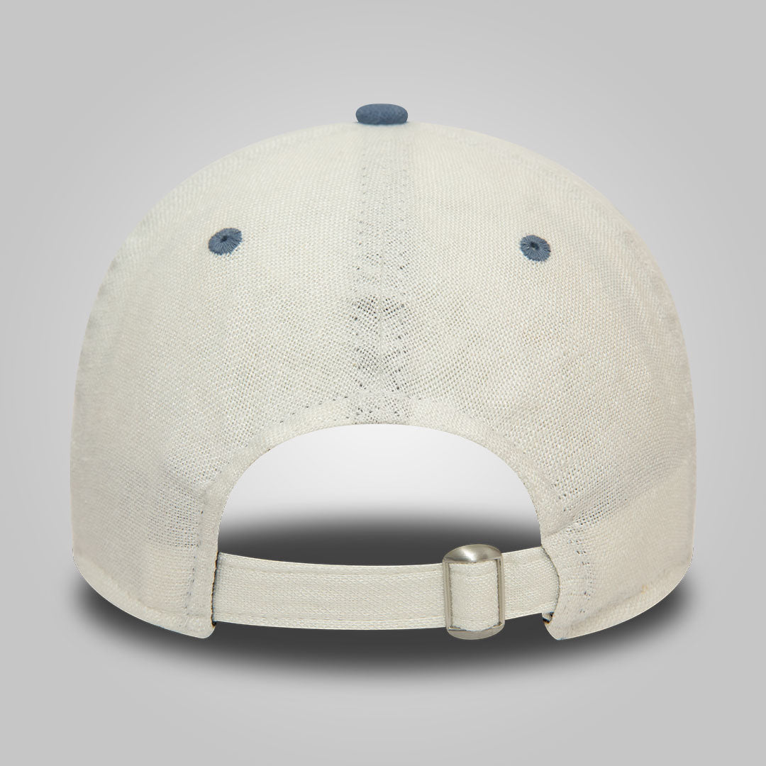 New Era Linen Script White and Blue 9TWENTY Adjustable Cap