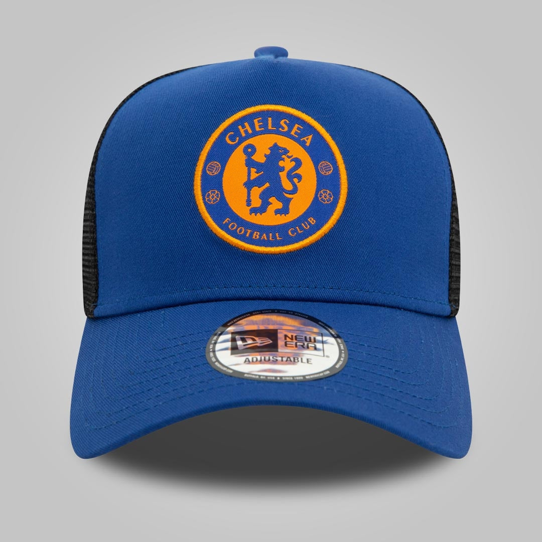 Chelsea FC Lion Crest Seasonal Blue 9FORTY E-Frame Adjustable Trucker