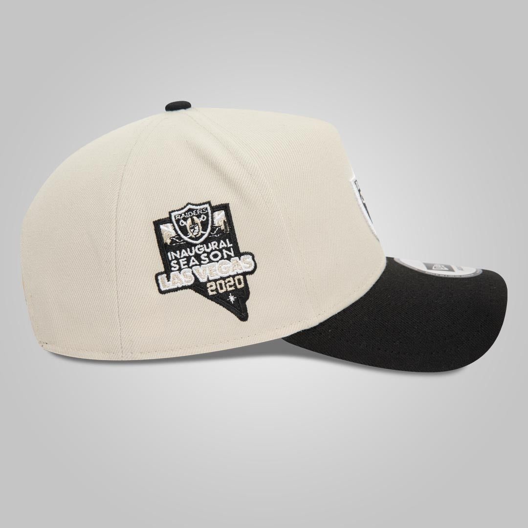 Las Vegas Raiders NFL Light Beige 9FORTY E-Frame Adjustable Cap