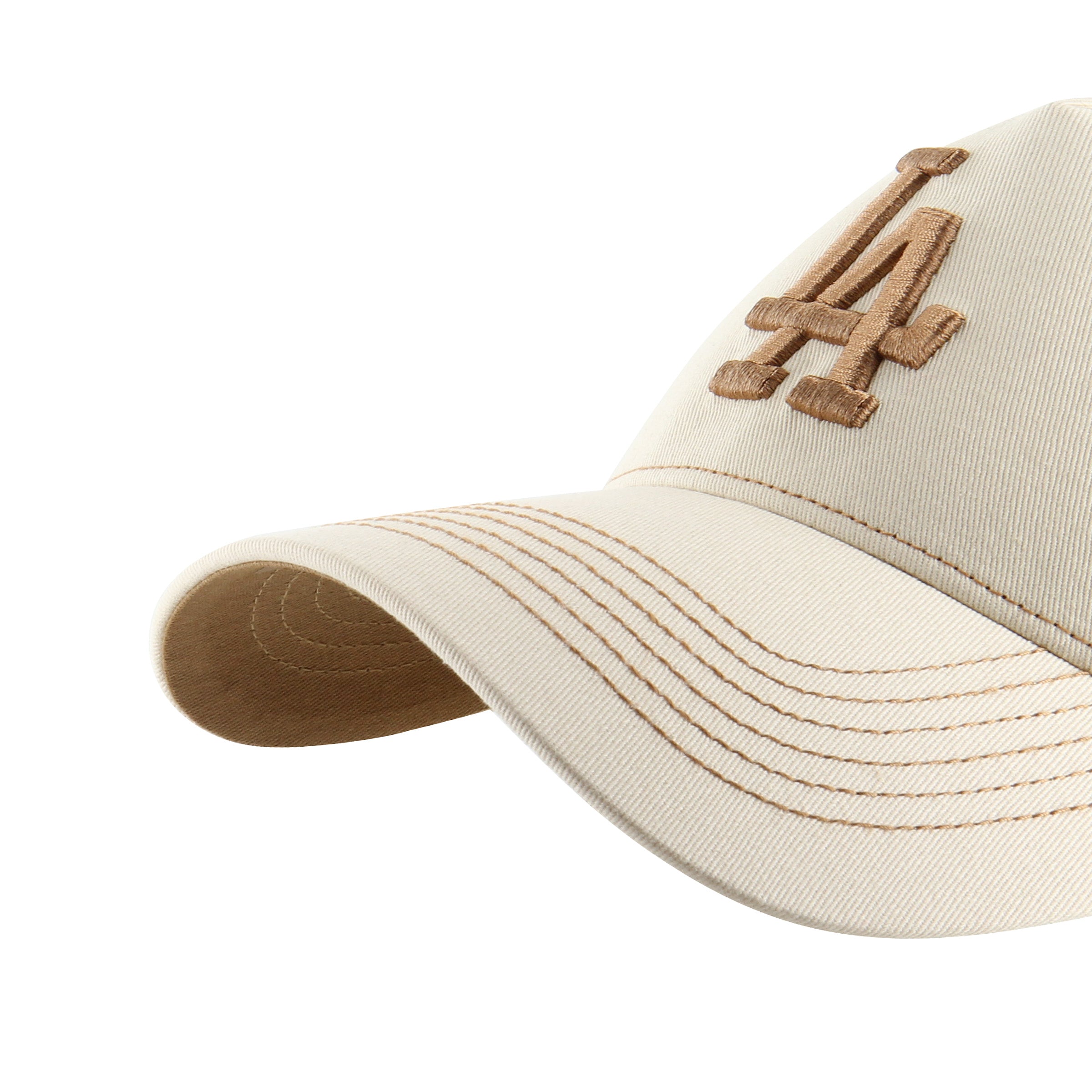 LA Dodgers Contrast Stitch ’47 MVP DT Beige Cap