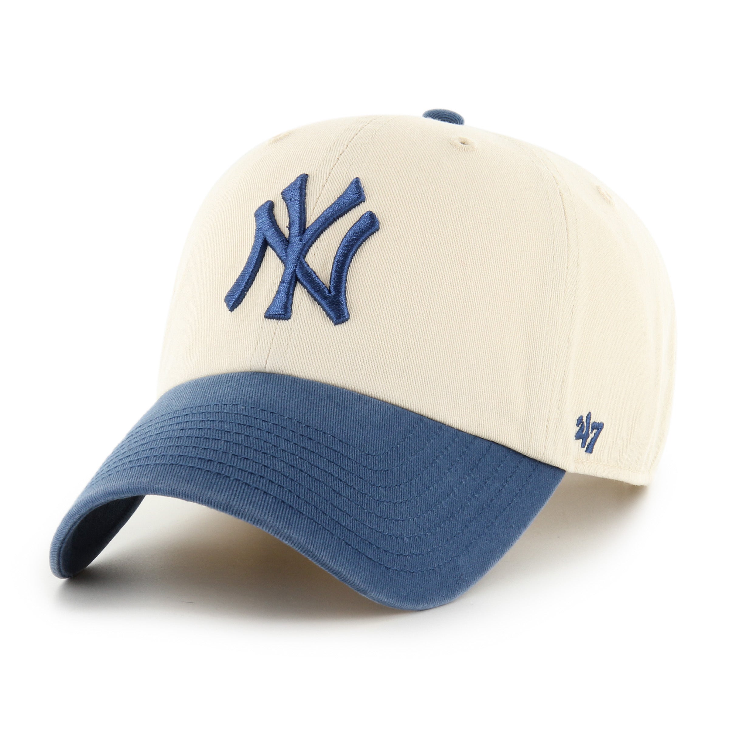 New York Yankees Two Tone ’47 CLEAN UP Beige Cap