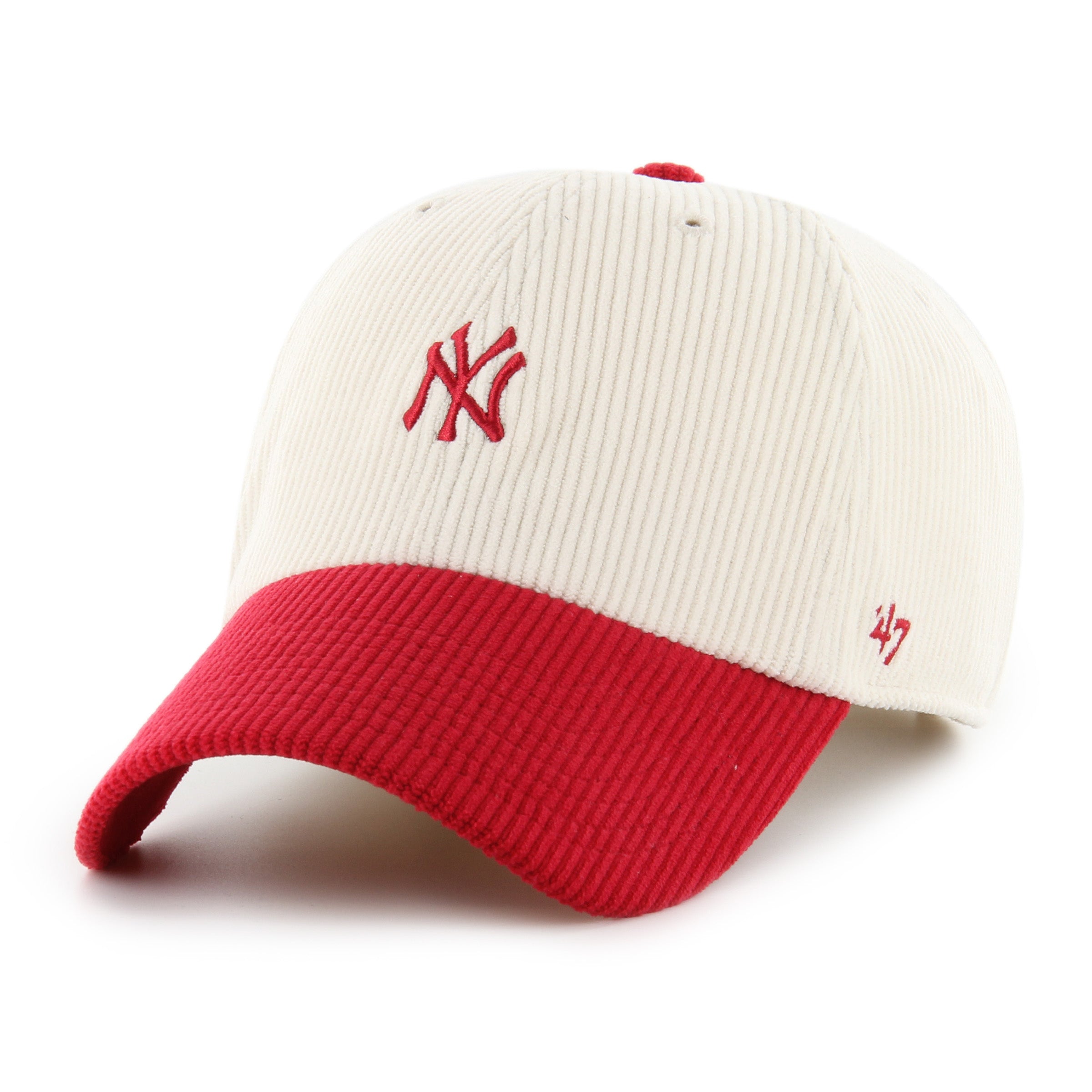 New York Yankees Cord Base Runner TT ’47 CLEAN UP Beige Cap