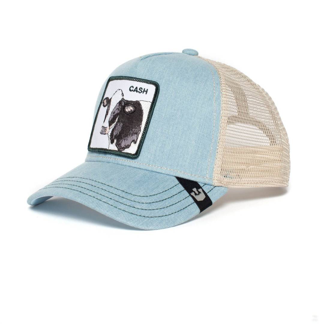 The Cash Cow Blue Trucker Cap