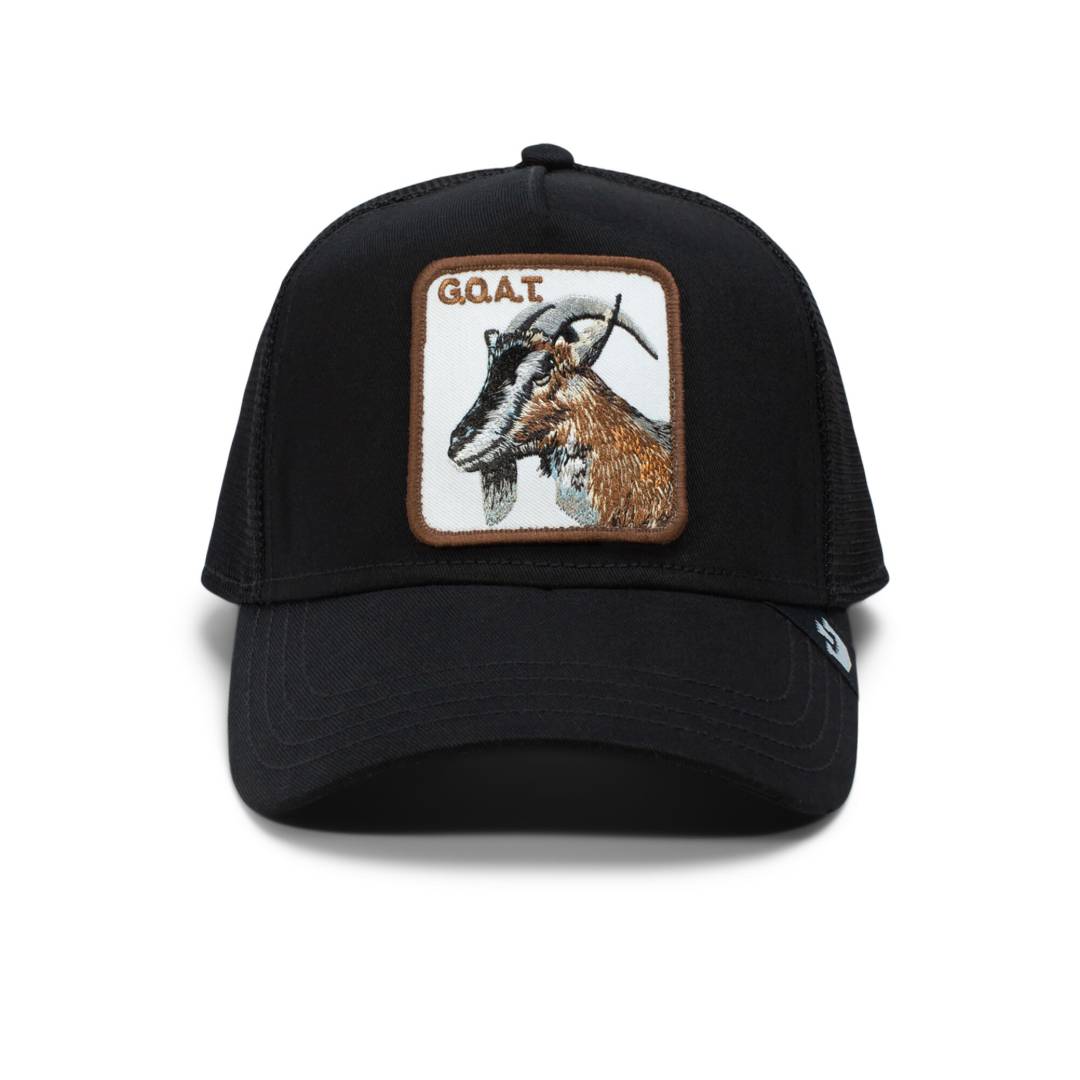 The GOAT Black Trucker Cap