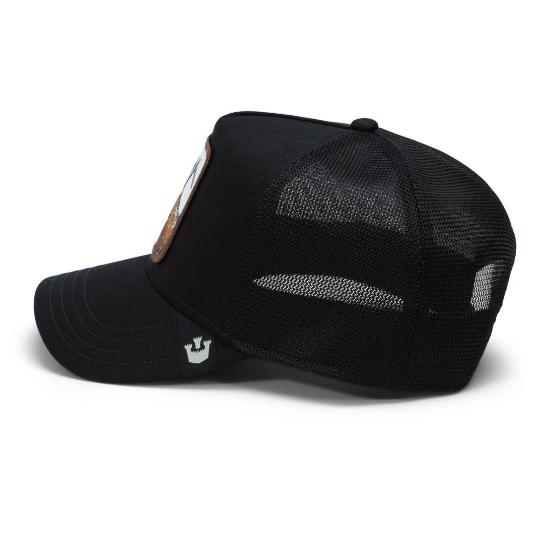 The GOAT Black Trucker Cap