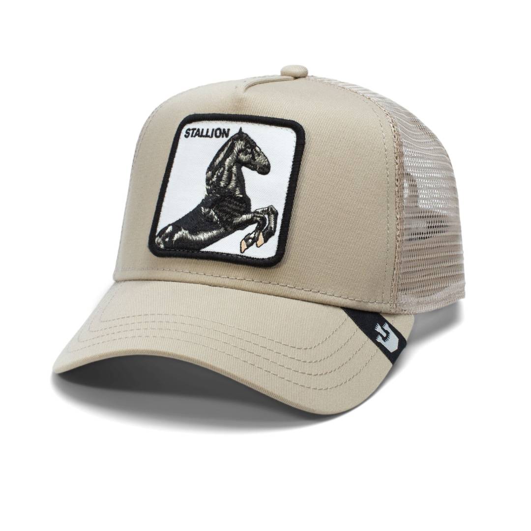 The Stallion Beige Trucker Cap