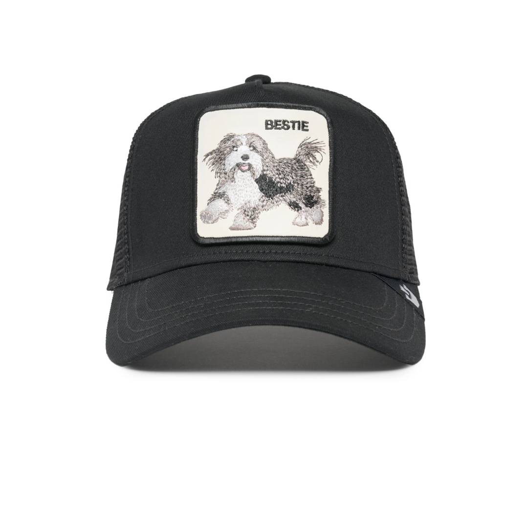 The Bestie Dog Black Trucker Cap