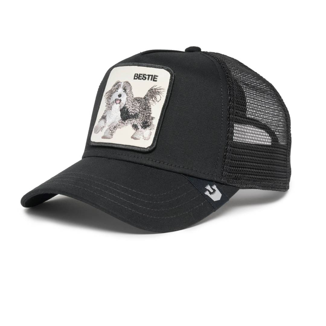 The Bestie Dog Black Trucker Cap