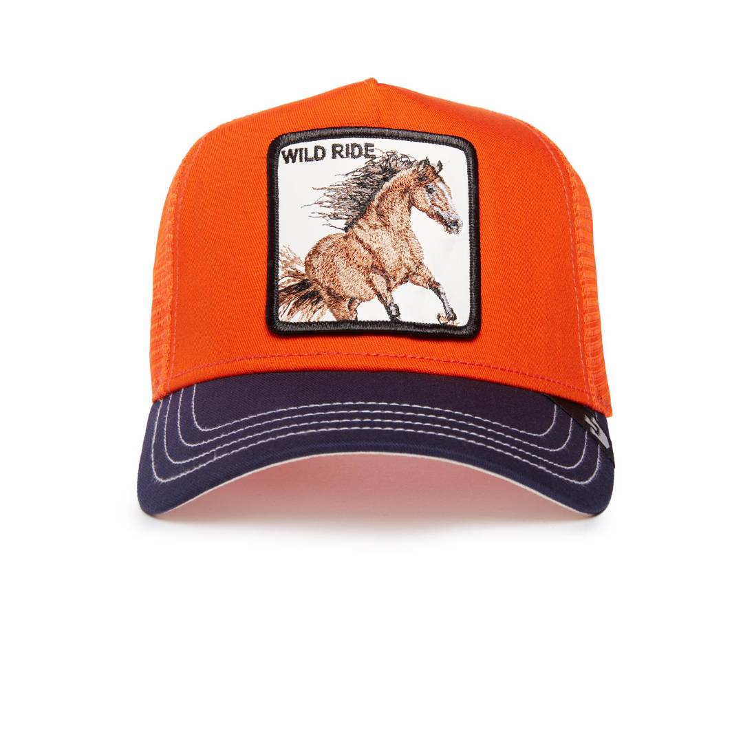 The Wild Ride Horse Orange Trucker Cap