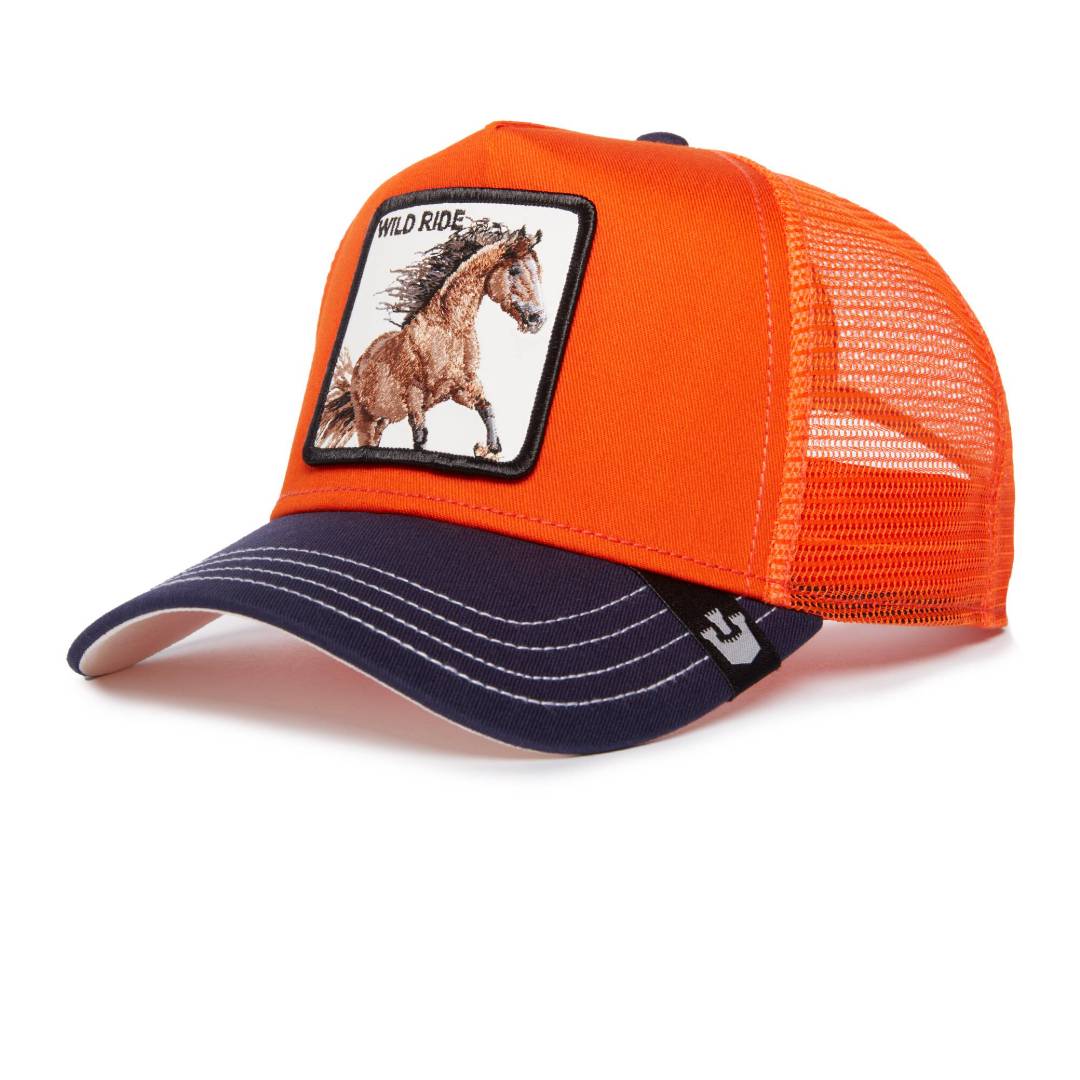 The Wild Ride Horse Orange Trucker Cap