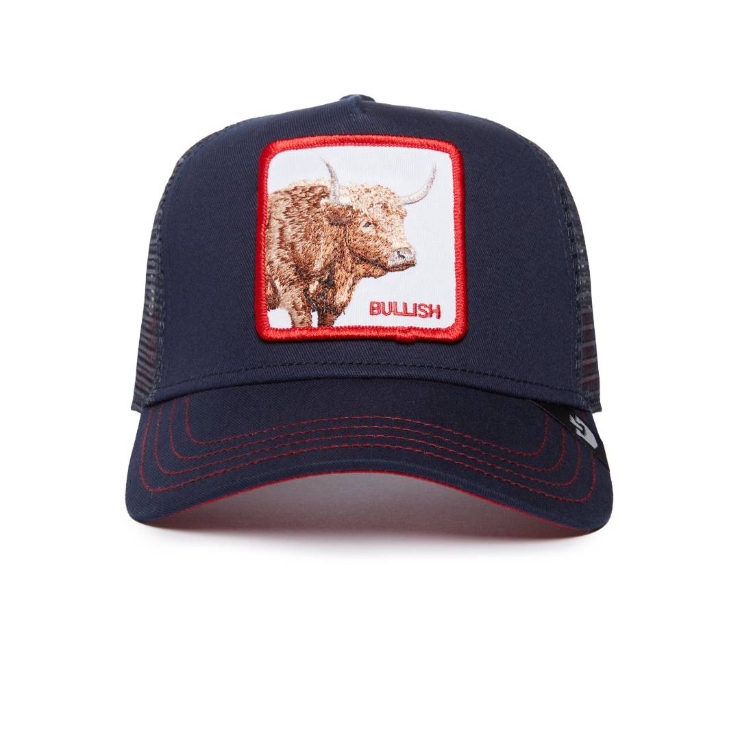 The Bullish Bull Navy Trucker Cap