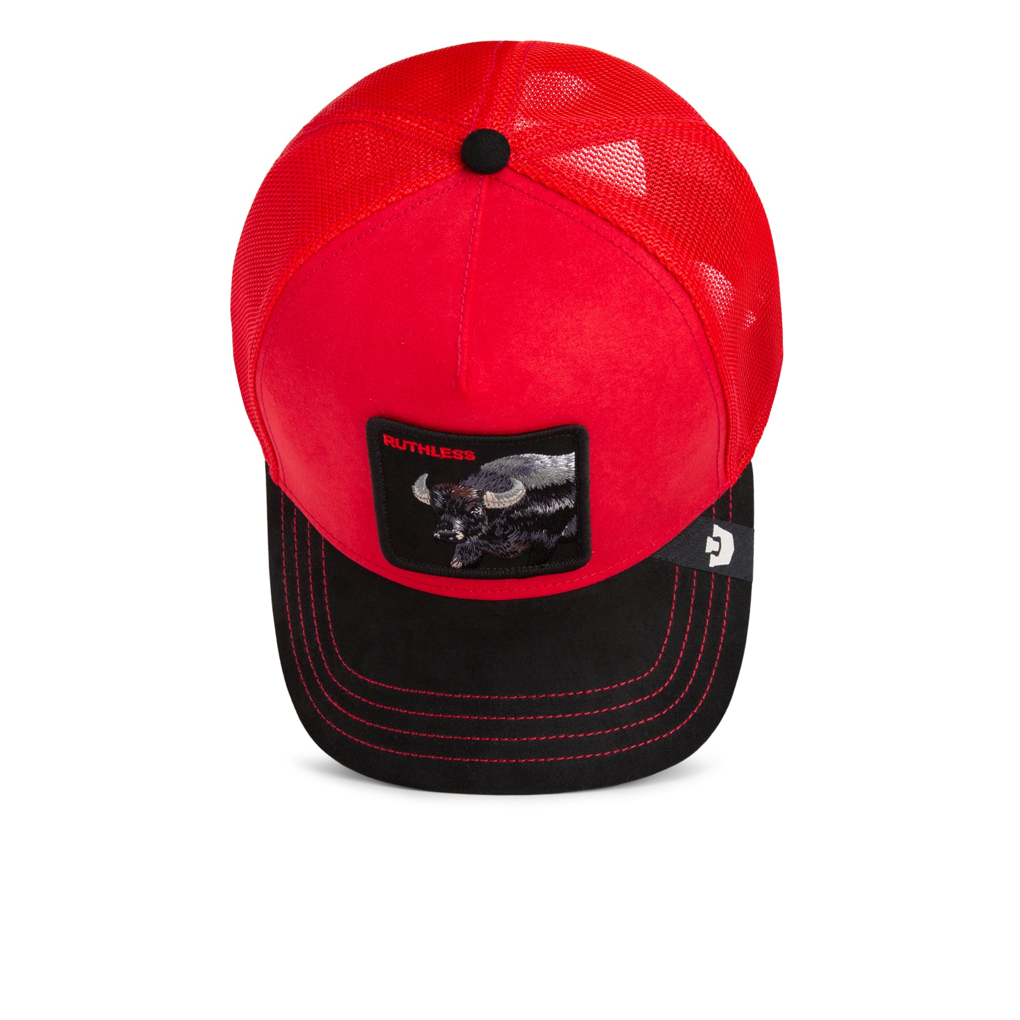 Suede Buffalo Red Trucker Cap