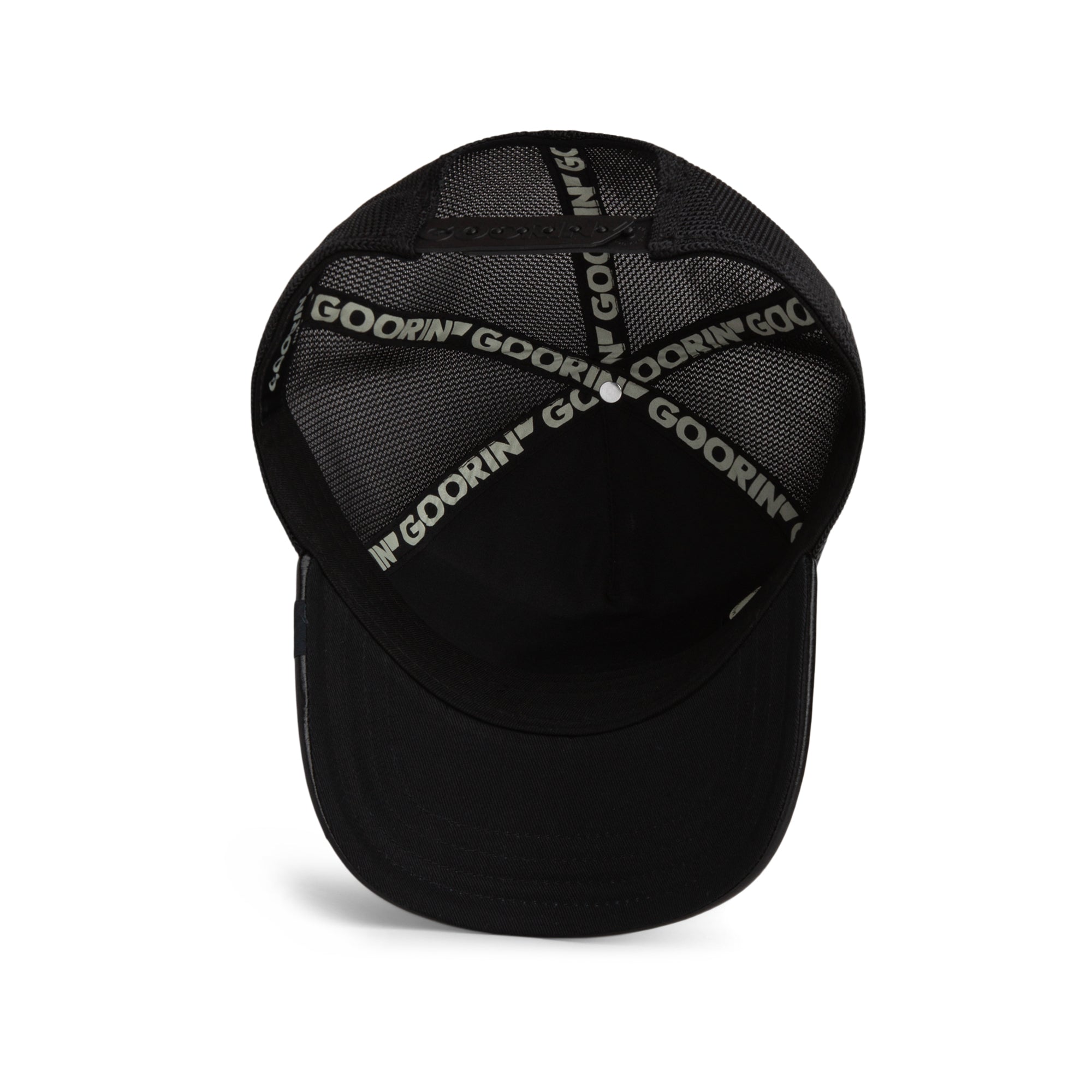 Faux Leather Panther Black Trucker Cap