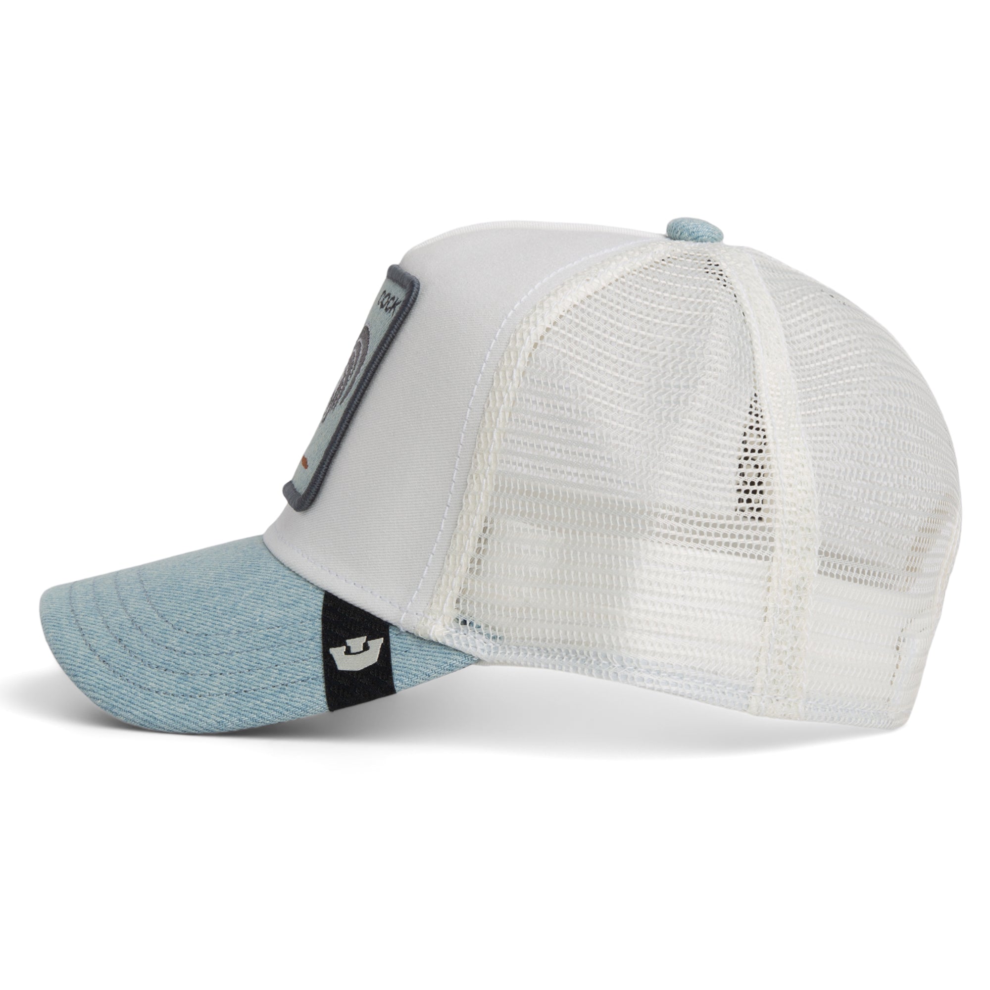 Denim Rooster Light Denim Trucker Cap