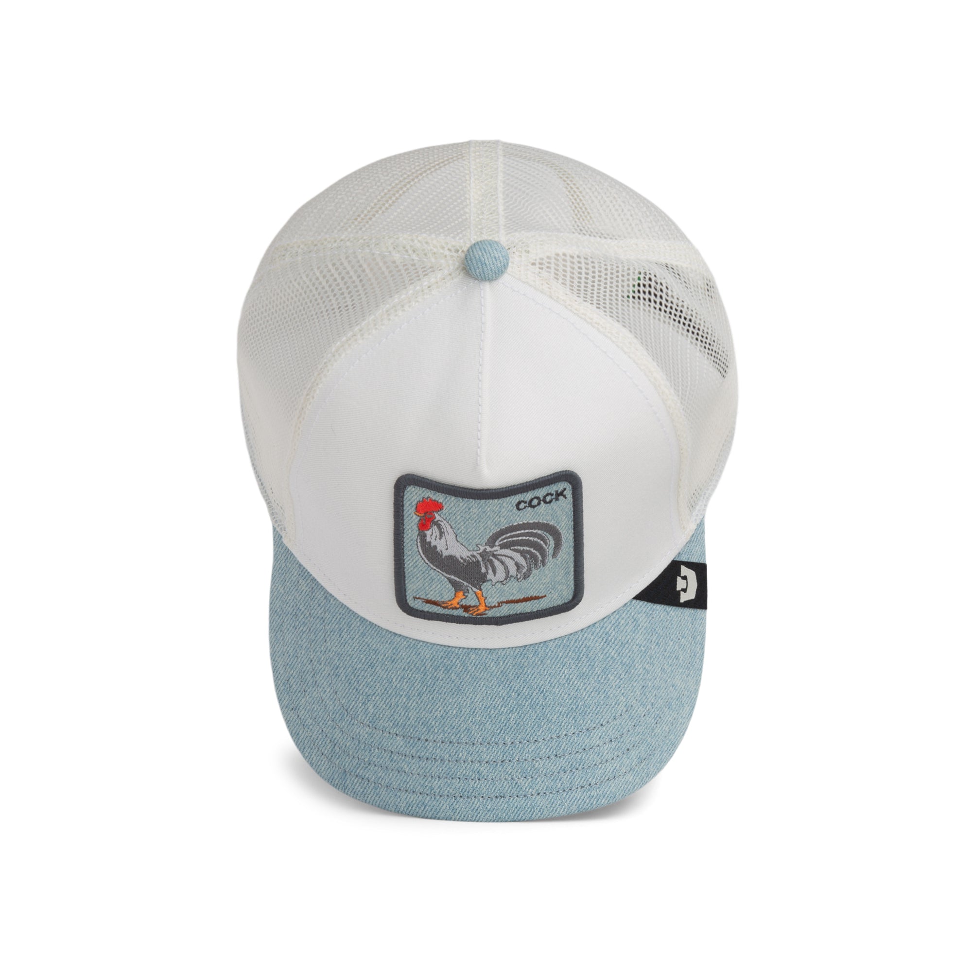 Denim Rooster Light Denim Trucker Cap