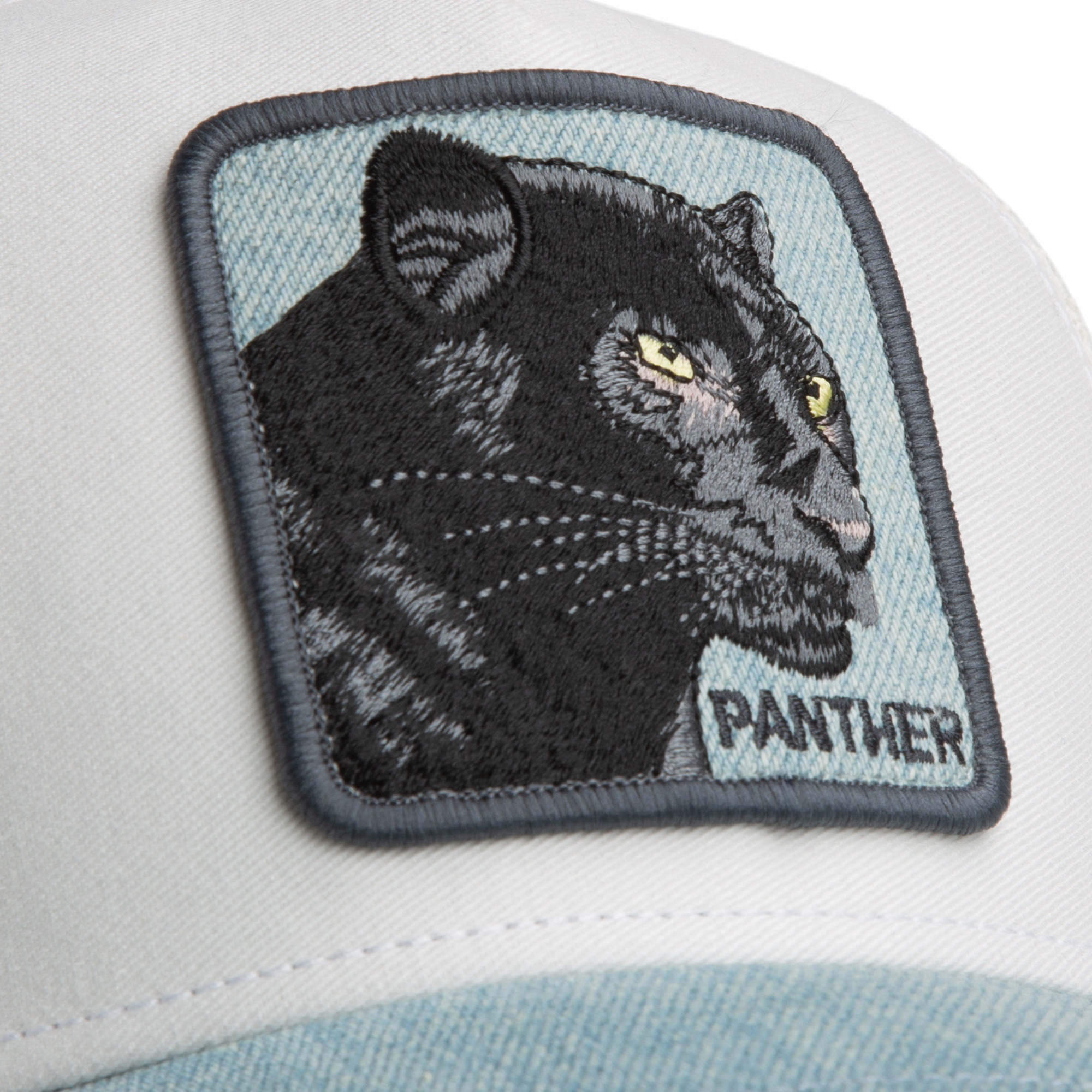 Panther Light Denim Trucker Cap