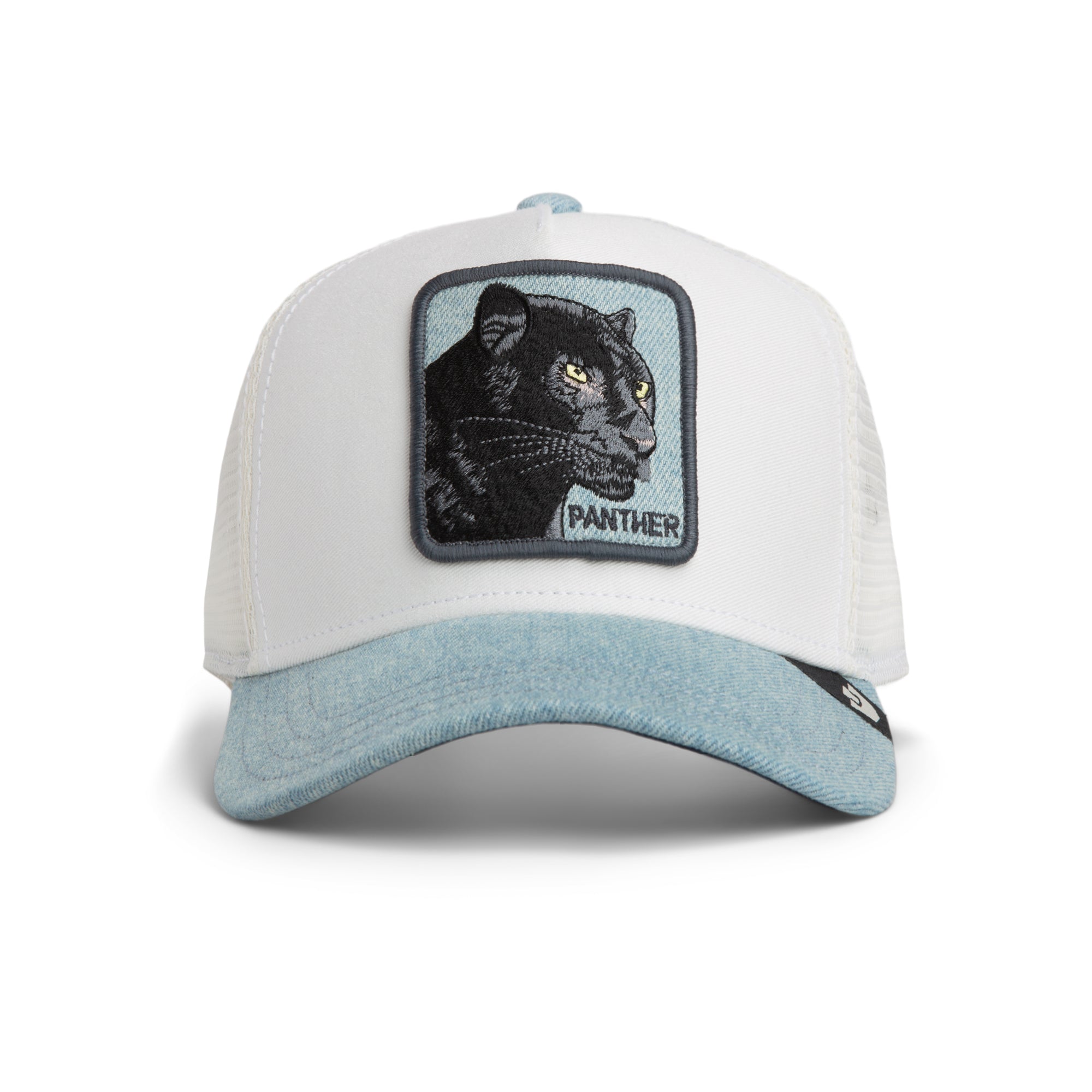 Panther Light Denim Trucker Cap