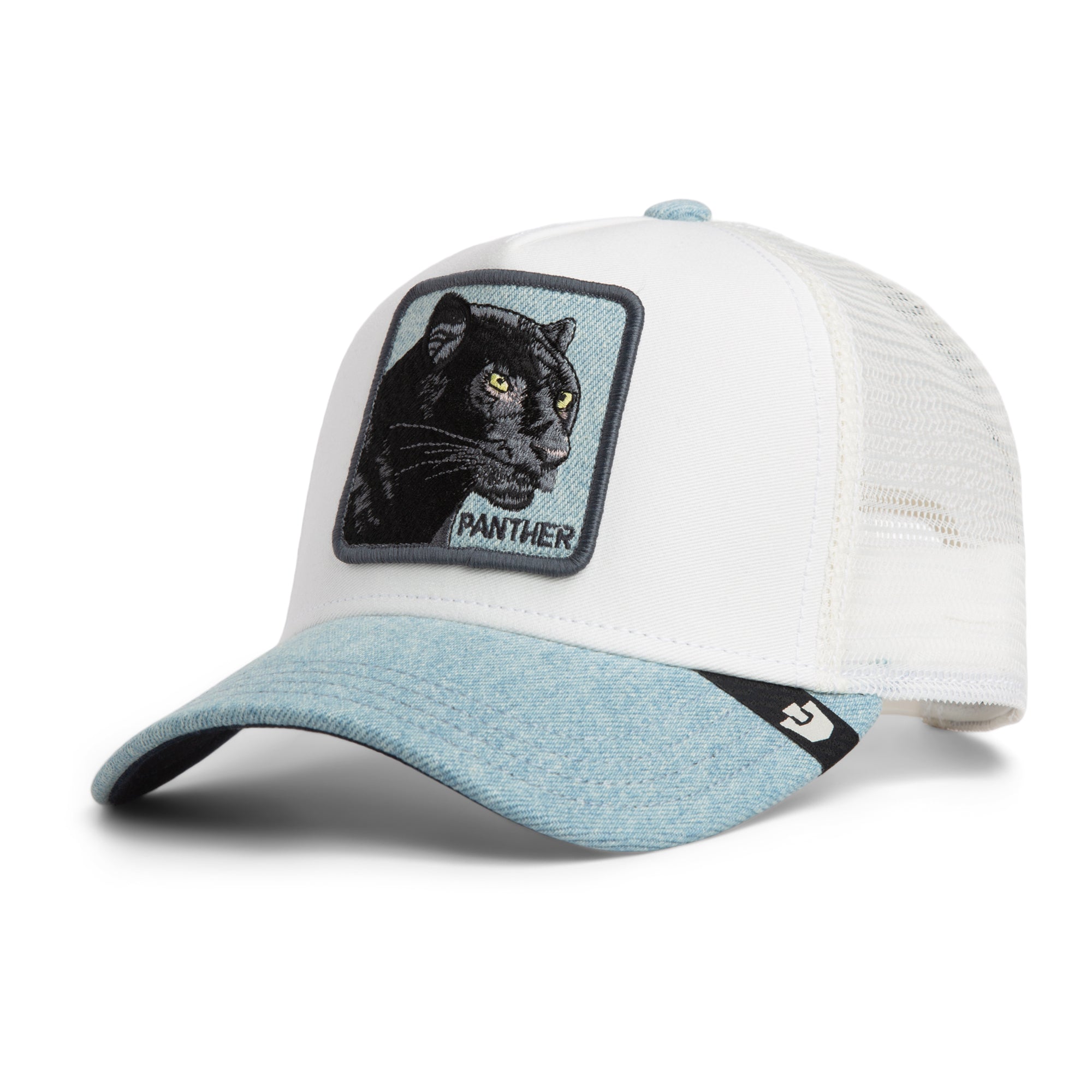 Panther Light Denim Trucker Cap
