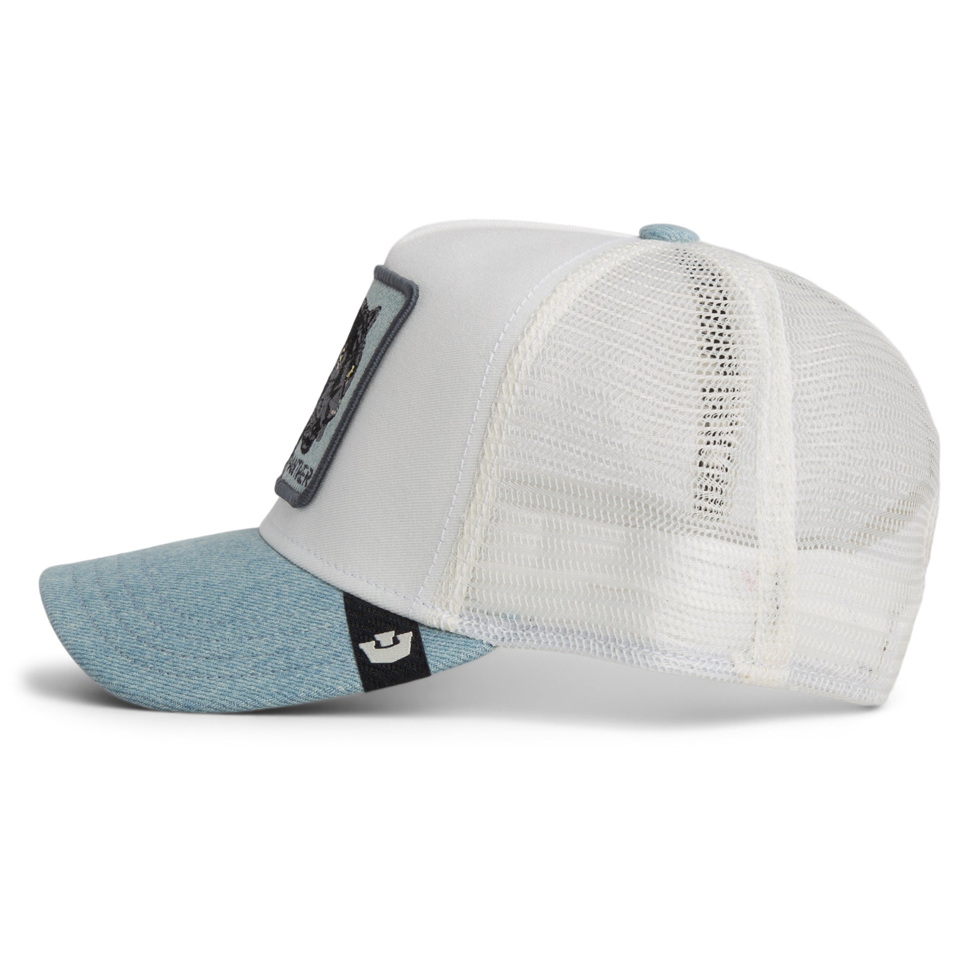Panther Light Denim Trucker Cap
