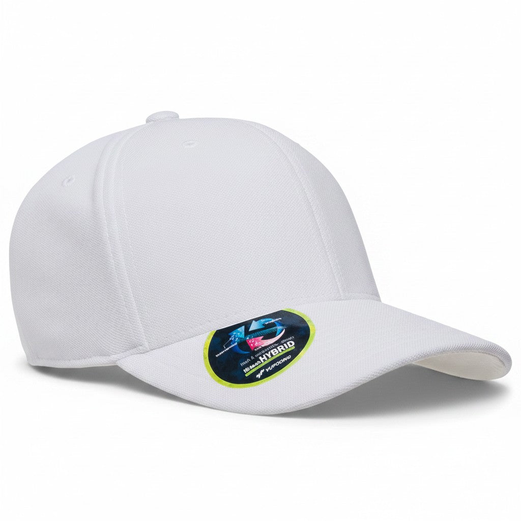 Flexfit: White Cool & Dry Mini Pique Adjustable Cap