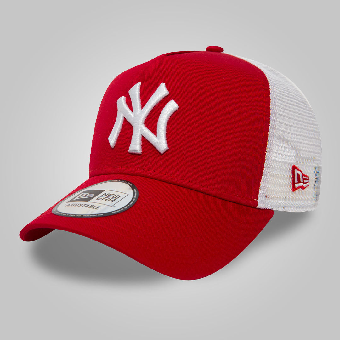 New York Yankees Clean Red A-Frame Trucker Cap