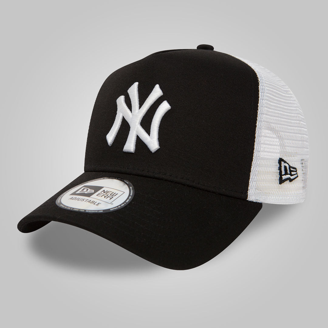 New York Yankees Clean Black A-Frame Trucker Cap