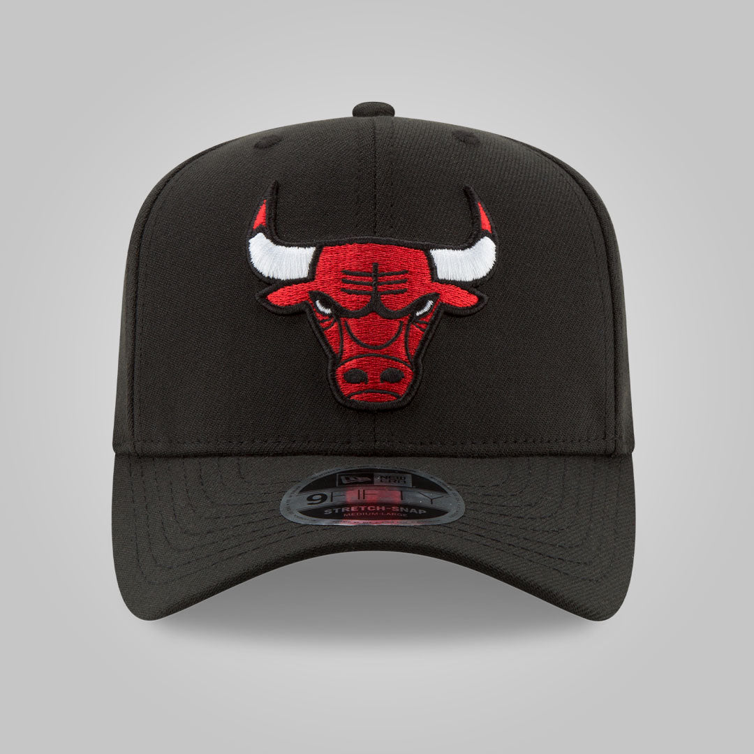 Chicago Bulls Black 9FIFTY Stretch Snap Cap