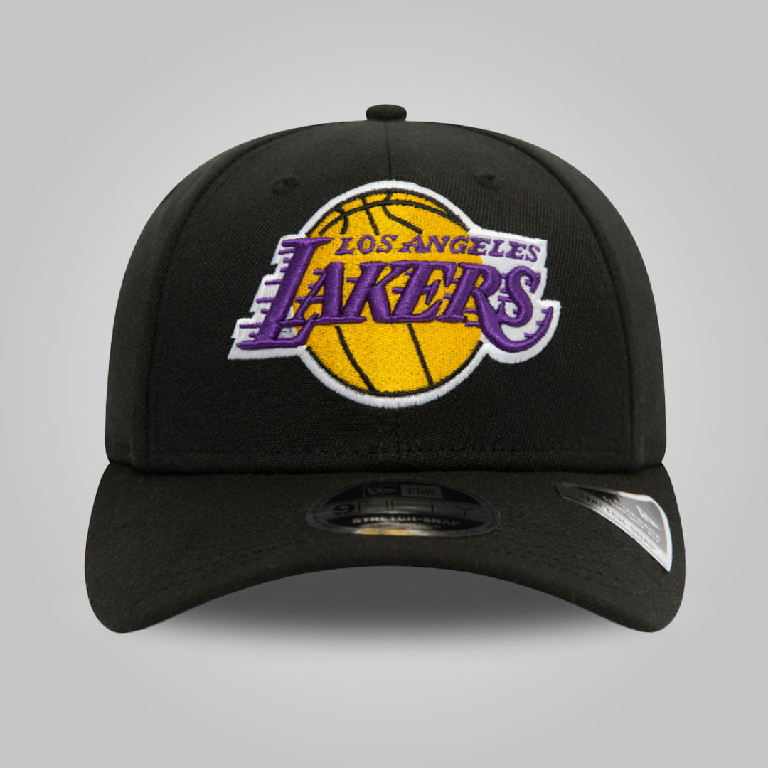 LA Lakers Black 9FIFTY Stretch Snap Cap